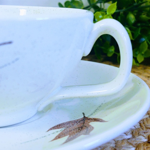 Vtg MCM California Franciscan Earthenware Autumn Pottery Dinnerware Cup & Saucer - Picture 9 of 11